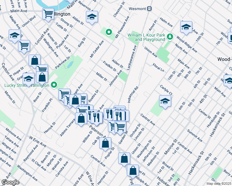 map of restaurants, bars, coffee shops, grocery stores, and more near 6 Jarico Drive in Wallington