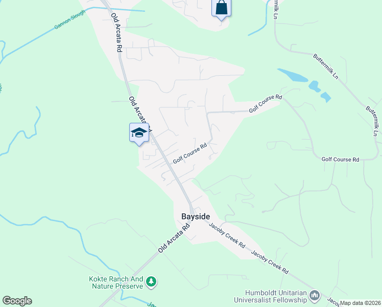 map of restaurants, bars, coffee shops, grocery stores, and more near 1844 Golf Course Road in Bayside