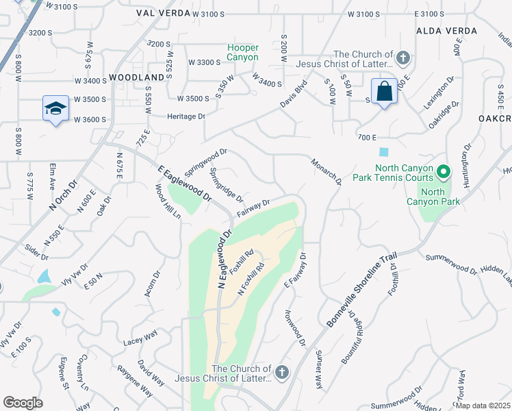 map of restaurants, bars, coffee shops, grocery stores, and more near 1024 Fairway Drive in North Salt Lake