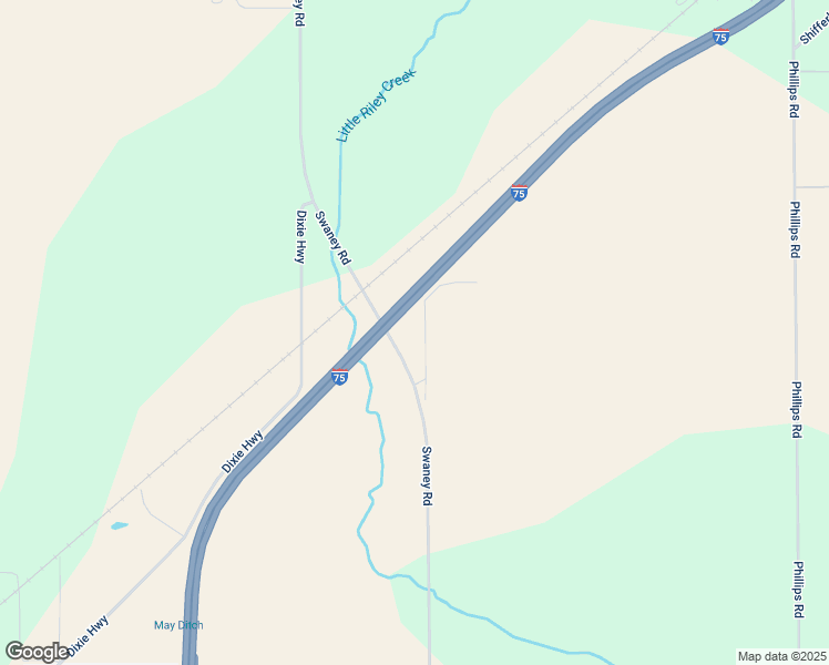 map of restaurants, bars, coffee shops, grocery stores, and more near Interstate 75 in Bluffton