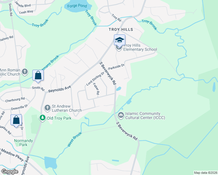 map of restaurants, bars, coffee shops, grocery stores, and more near 11 Iron Forge Road in Parsippany-Troy Hills