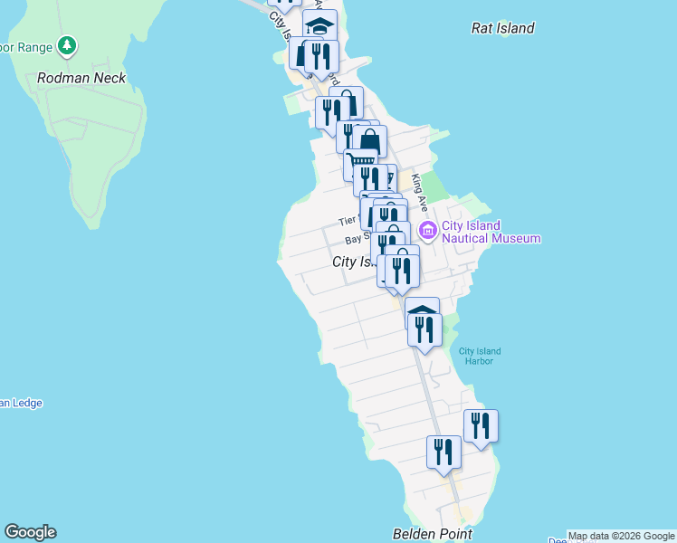 map of restaurants, bars, coffee shops, grocery stores, and more near 36 Fordham Street in Bronx
