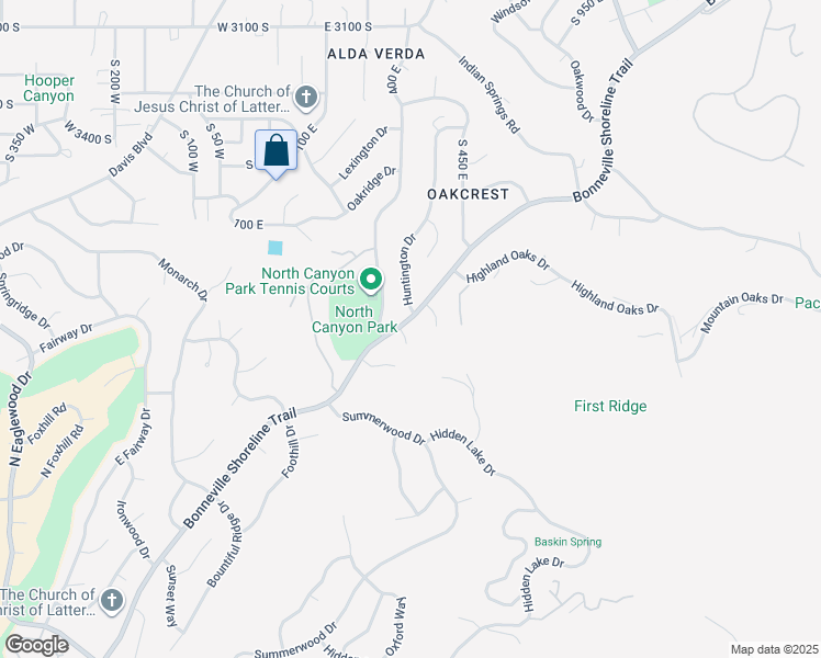 map of restaurants, bars, coffee shops, grocery stores, and more near 3893 South Bountiful Boulevard in Bountiful