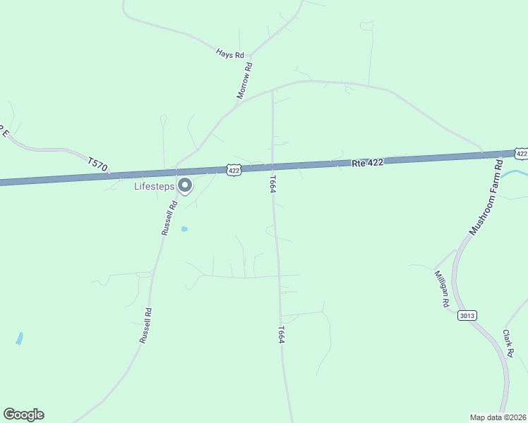 map of restaurants, bars, coffee shops, grocery stores, and more near 110 Burke Road in Fenelton