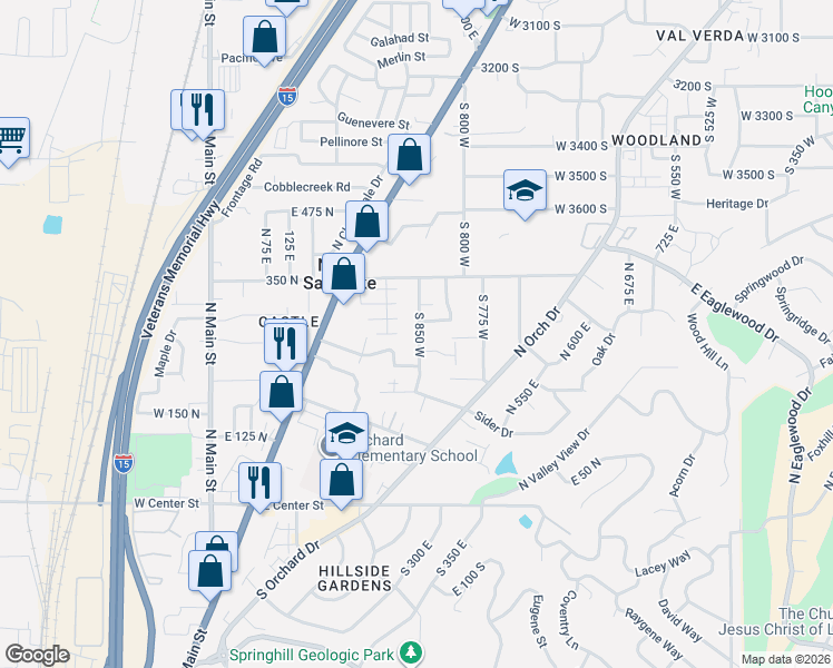 map of restaurants, bars, coffee shops, grocery stores, and more near in Davis County