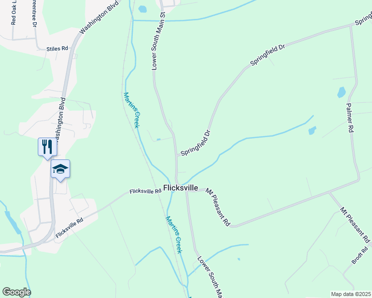 map of restaurants, bars, coffee shops, grocery stores, and more near 20 Springfield Drive in Bangor