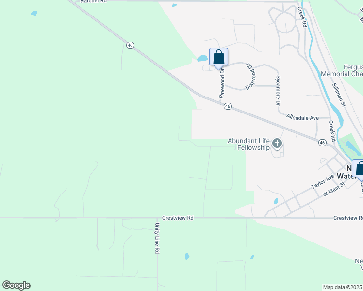 map of restaurants, bars, coffee shops, grocery stores, and more near 46171 Kayann Lane in New Waterford