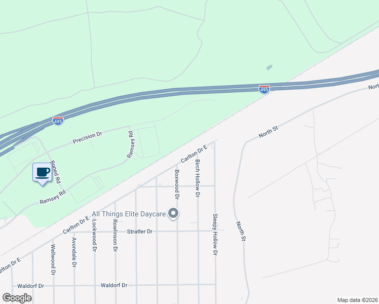map of restaurants, bars, coffee shops, grocery stores, and more near 269 Carlton Drive East in Shirley