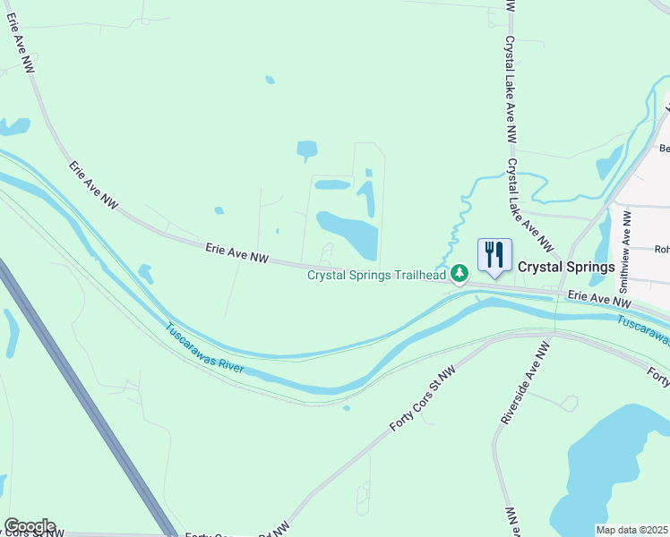 map of restaurants, bars, coffee shops, grocery stores, and more near 4544 Erie Avenue Northwest in Canal Fulton