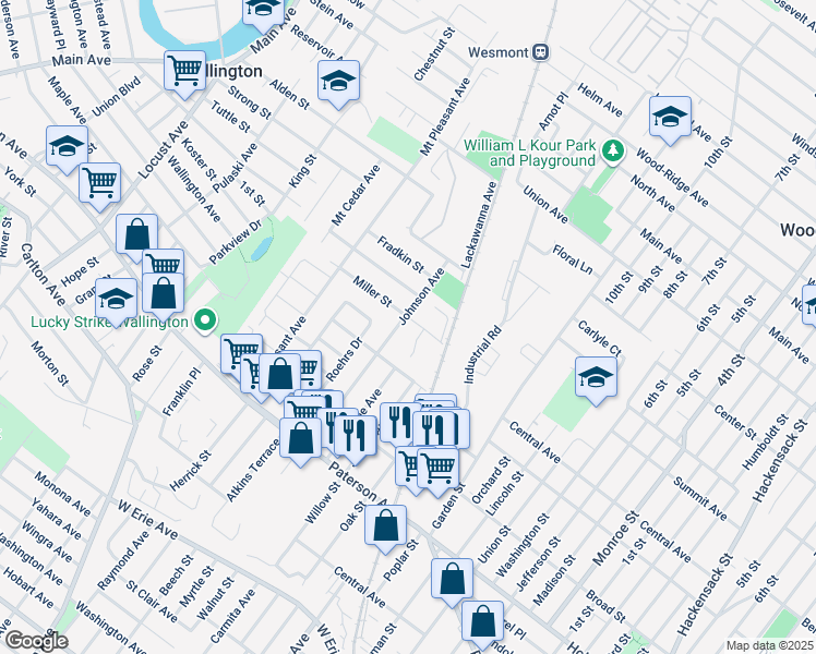 map of restaurants, bars, coffee shops, grocery stores, and more near 6 Jarico Drive in Wallington