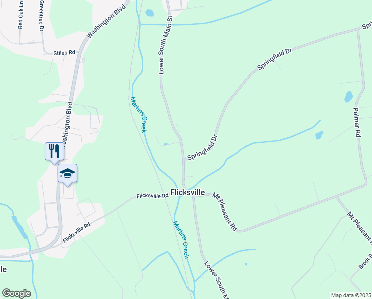 map of restaurants, bars, coffee shops, grocery stores, and more near 1095 Lower South Main Street in Bangor