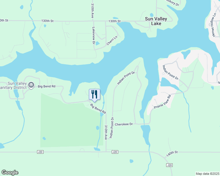 map of restaurants, bars, coffee shops, grocery stores, and more near 1358 310th Avenue in Ellston