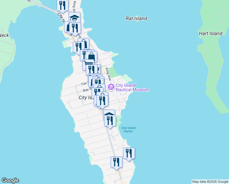 map of restaurants, bars, coffee shops, grocery stores, and more near 272 Fordham Place in Bronx
