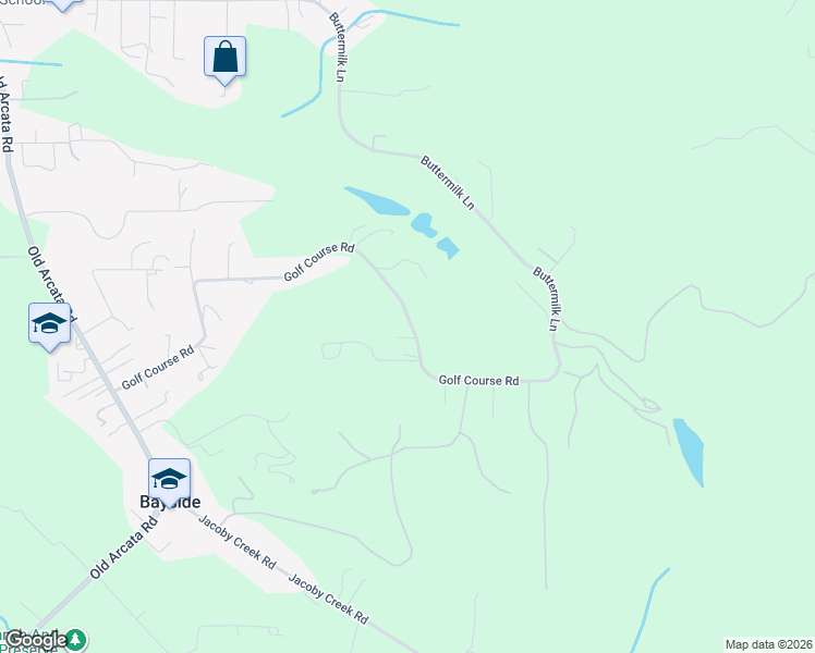 map of restaurants, bars, coffee shops, grocery stores, and more near 2320 Golf Course Road in Bayside