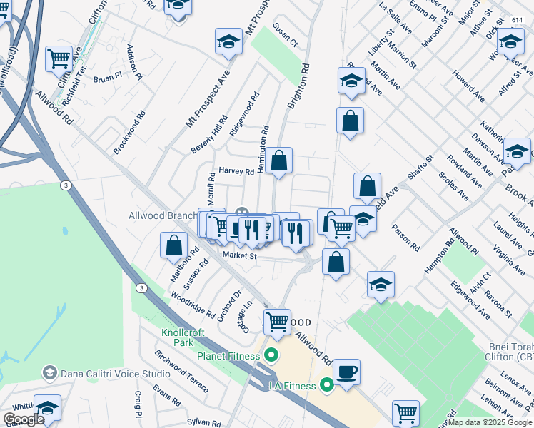 map of restaurants, bars, coffee shops, grocery stores, and more near 26 Chelsea Road in Clifton