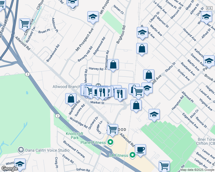 map of restaurants, bars, coffee shops, grocery stores, and more near 28 Chelsea Road in Clifton