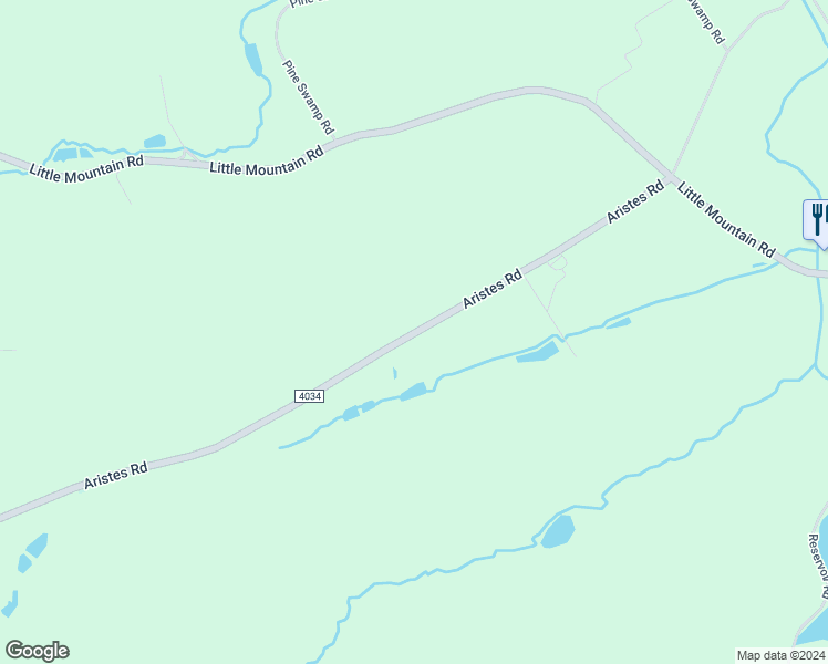 map of restaurants, bars, coffee shops, grocery stores, and more near Aristes Road in Schuylkill County