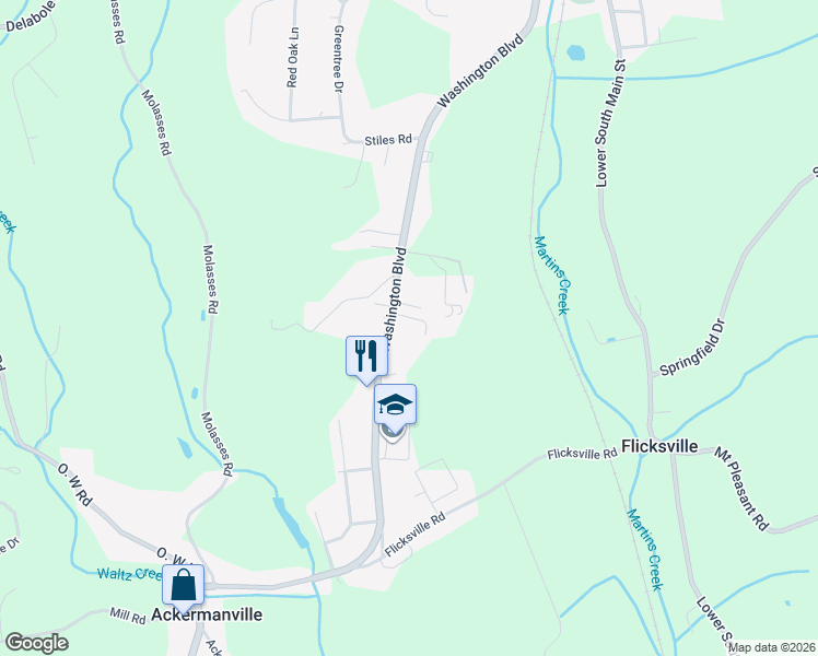 map of restaurants, bars, coffee shops, grocery stores, and more near 273 Washington Boulevard in Bangor