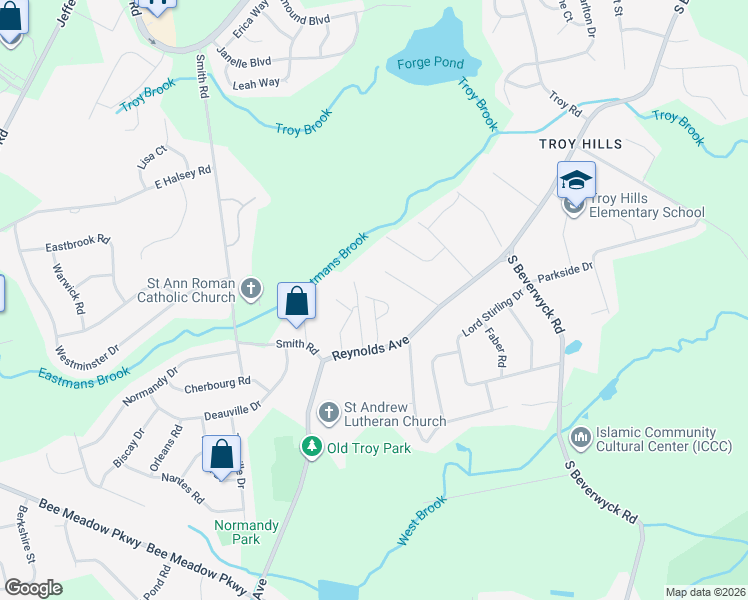 map of restaurants, bars, coffee shops, grocery stores, and more near 107 Schindler Court in Parsippany-Troy Hills