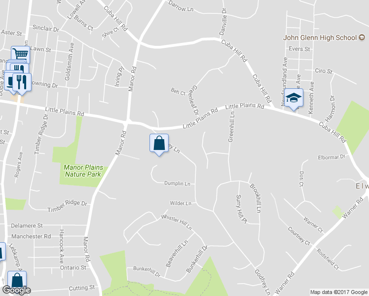 map of restaurants, bars, coffee shops, grocery stores, and more near 51 Godfrey Lane in Huntington