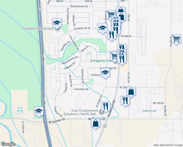 map of restaurants, bars, coffee shops, grocery stores, and more near 896 Oxford Drive in North Salt Lake