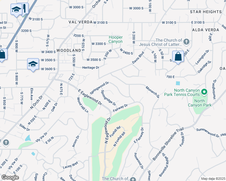 map of restaurants, bars, coffee shops, grocery stores, and more near 969 Lillywood Lane in North Salt Lake