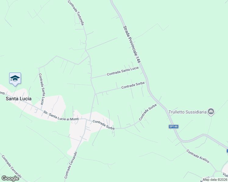 map of restaurants, bars, coffee shops, grocery stores, and more near 377 Contrada Sorba in Santa Lucia