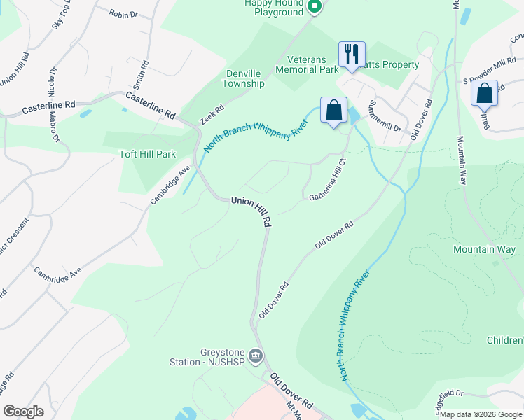 map of restaurants, bars, coffee shops, grocery stores, and more near 88 Union Hill Road in Morris Plains