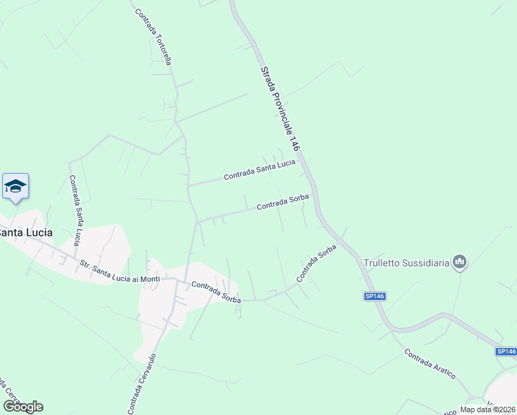 map of restaurants, bars, coffee shops, grocery stores, and more near 377 Contrada Sorba in Santa Lucia