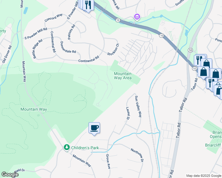 map of restaurants, bars, coffee shops, grocery stores, and more near 1000-3000 Gates Court in Morris Plains