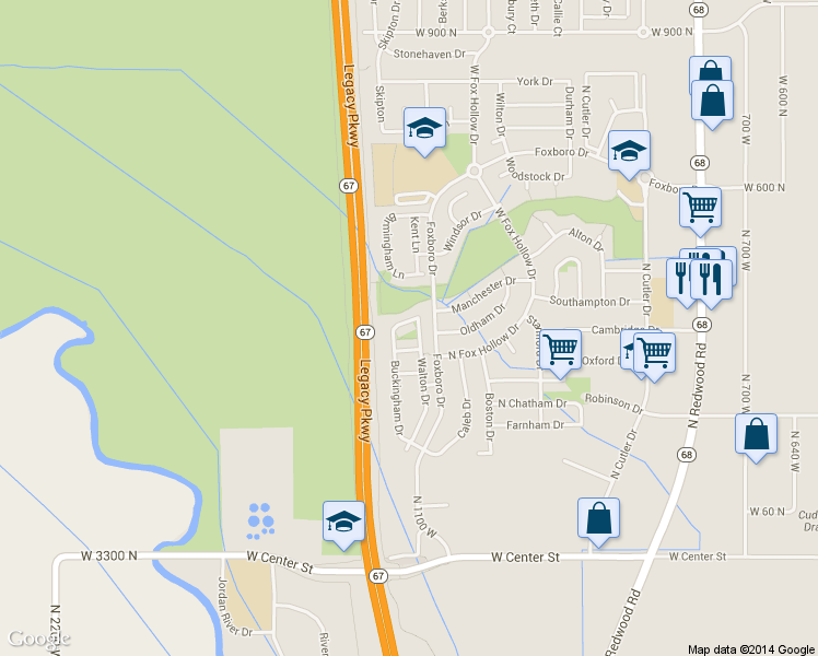 map of restaurants, bars, coffee shops, grocery stores, and more near 502 Walton Drive in North Salt Lake