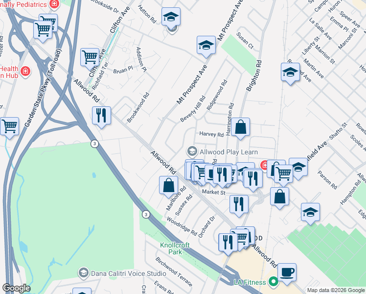 map of restaurants, bars, coffee shops, grocery stores, and more near 114 Chelsea Road in Clifton