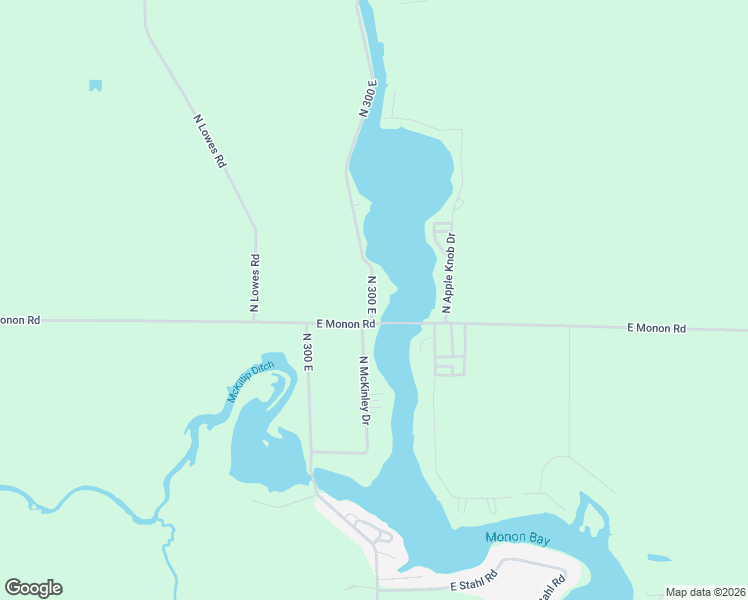 map of restaurants, bars, coffee shops, grocery stores, and more near 3001-3101 East Monon Road in Monon