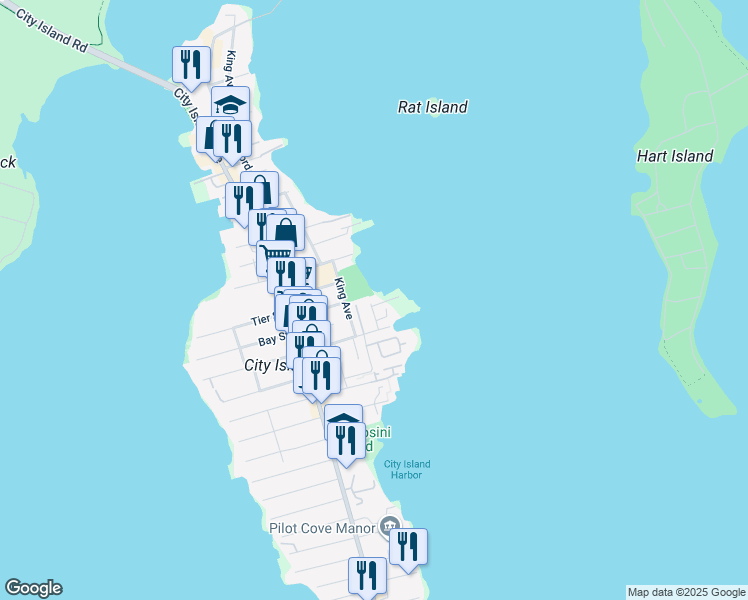 map of restaurants, bars, coffee shops, grocery stores, and more near 352 Fordham Place in The Bronx