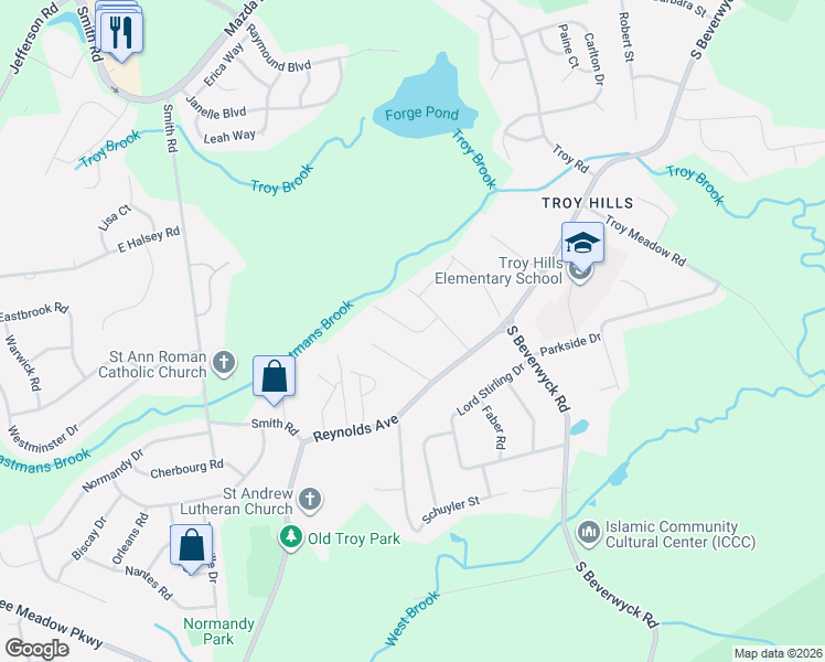 map of restaurants, bars, coffee shops, grocery stores, and more near 9 Morgan Road in Parsippany-Troy Hills