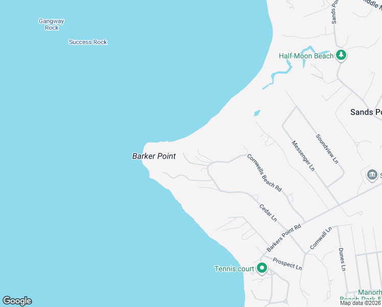 map of restaurants, bars, coffee shops, grocery stores, and more near 73 Cornwells Beach Road in Port Washington