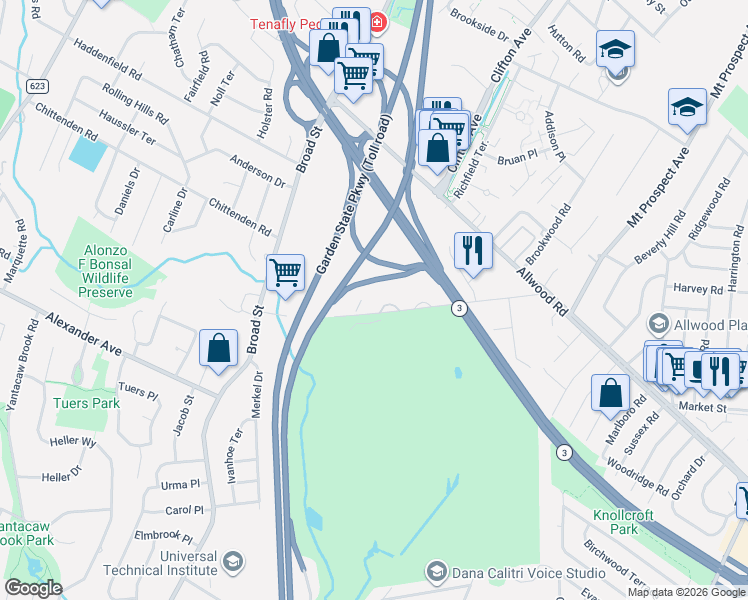 map of restaurants, bars, coffee shops, grocery stores, and more near 150 Hepburn Road in Clifton