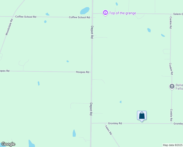 map of restaurants, bars, coffee shops, grocery stores, and more near 3525 Depot Road in Salem