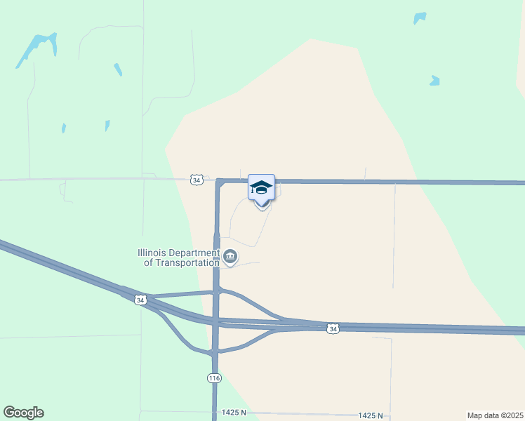 map of restaurants, bars, coffee shops, grocery stores, and more near 1514 U.S. 34 in Biggsville