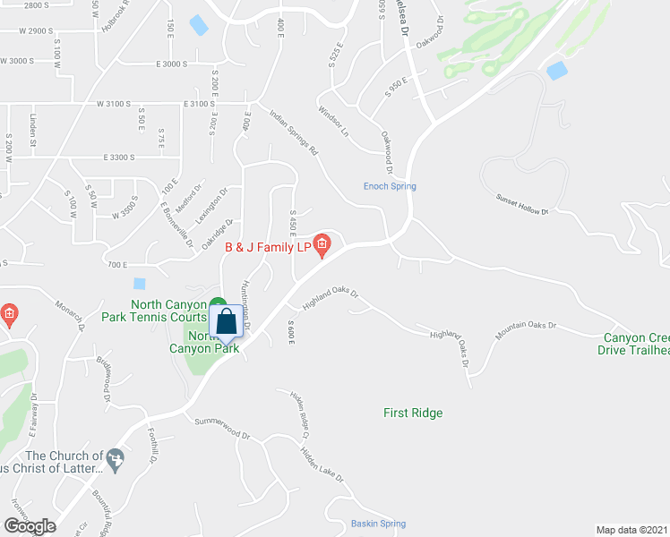 map of restaurants, bars, coffee shops, grocery stores, and more near 3591 Bountiful Boulevard in Bountiful