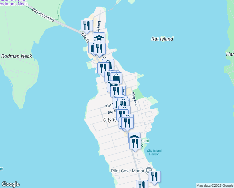 map of restaurants, bars, coffee shops, grocery stores, and more near 155 Reville Street in Bronx