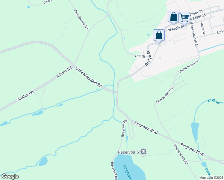 map of restaurants, bars, coffee shops, grocery stores, and more near 4 Little Mountain Road in Ringtown