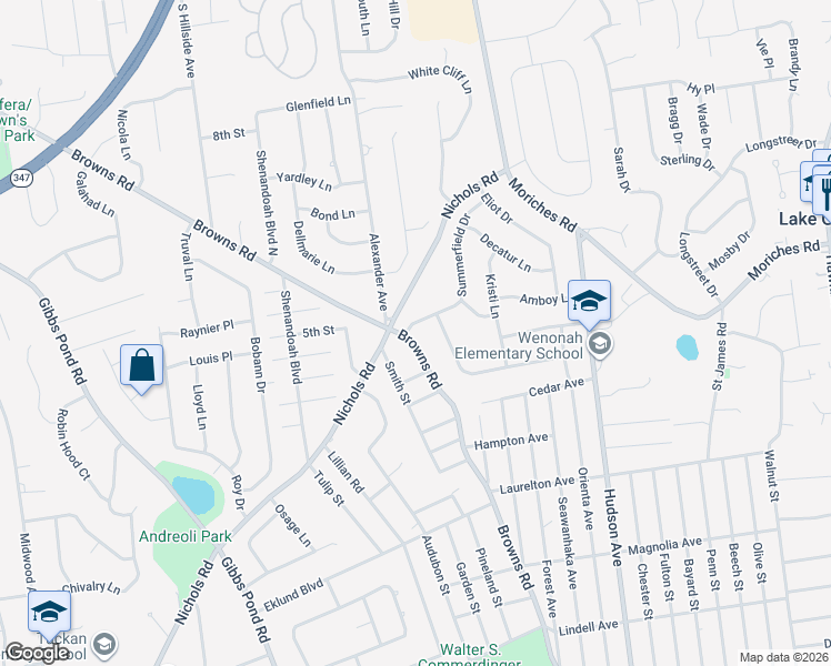 map of restaurants, bars, coffee shops, grocery stores, and more near 44 Summerfield Drive in Lake Grove