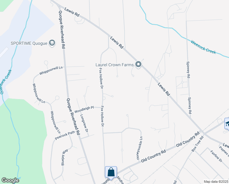 map of restaurants, bars, coffee shops, grocery stores, and more near 2 Salem Lane in East Quogue