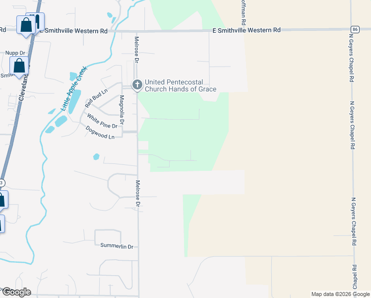 map of restaurants, bars, coffee shops, grocery stores, and more near 4093 Melrose Drive in Wooster