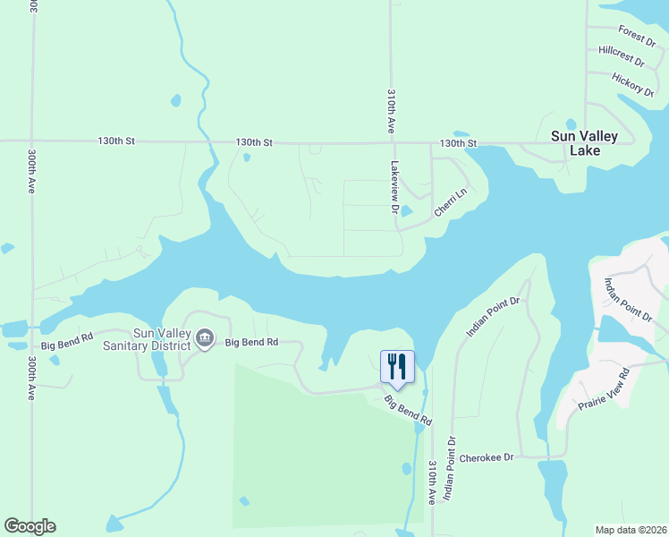 map of restaurants, bars, coffee shops, grocery stores, and more near 1350 Lakeview Drive in Ellston