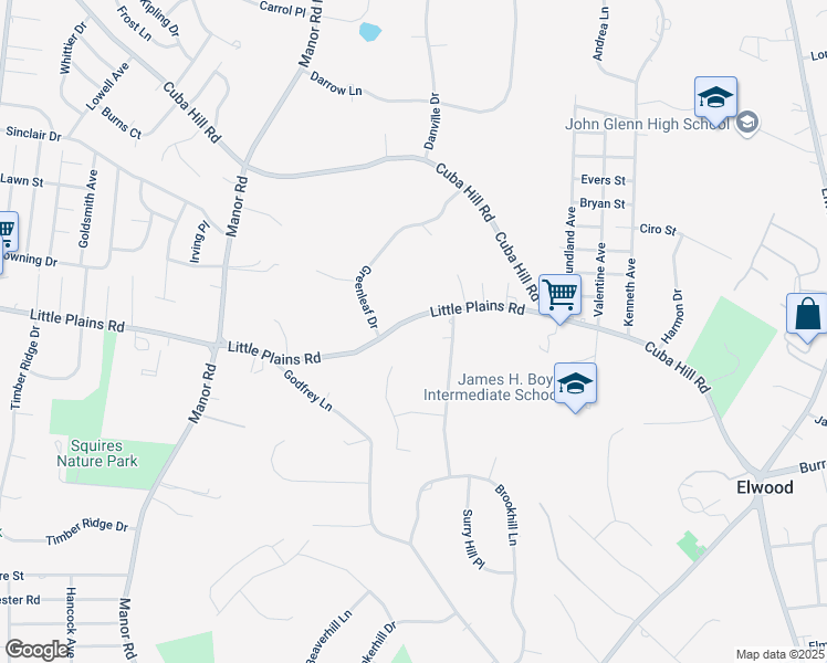map of restaurants, bars, coffee shops, grocery stores, and more near 300 Little Plains Road in Huntington