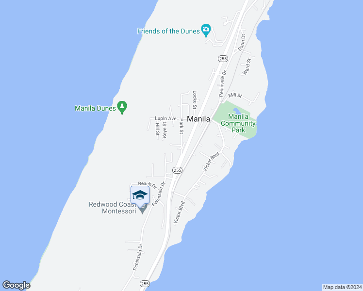 map of restaurants, bars, coffee shops, grocery stores, and more near 1287 Park Street in Arcata
