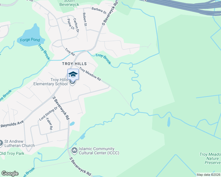 map of restaurants, bars, coffee shops, grocery stores, and more near 39 Parkside Drive in Parsippany-Troy Hills