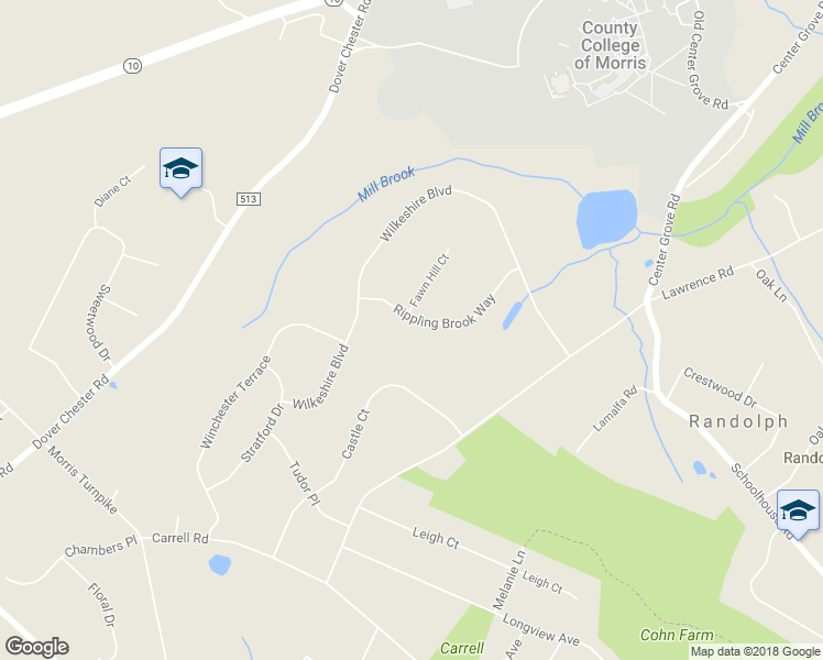 map of restaurants, bars, coffee shops, grocery stores, and more near 21 Rippling Brook Way in Randolph